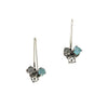 Three Stone Cluster Earrings