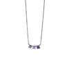 Three Stone Row Necklace