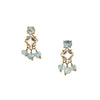 Aquamarine and Quartz Dangle Earrings