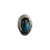 Hammered Oval Labradorite Ring