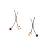Two Stone Curved Earrings