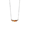 Five Stone Curved Row Necklace