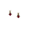 Double Curved Ruby Studs