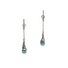 Double Layer Blue Dangle Earrings