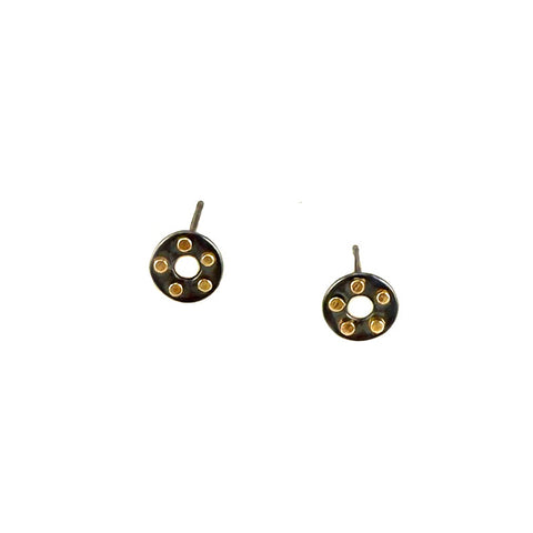 Circle Gold Dot Studs