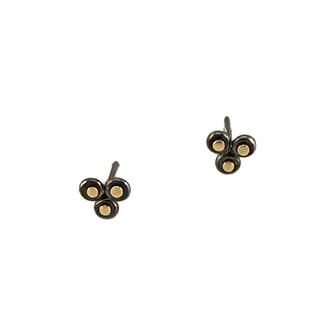 Three Dots Gold and Silver Studs