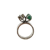 Rough Emerald and Pyrite Ring