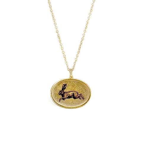 Bunny Necklace, Oval
