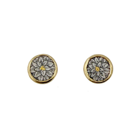 Tiny Gold Chrysanthemum Studs