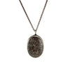 Floral Engraved Reversible Jasper Pendant