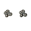 Oxidized Silver Diamond Cluster Studs