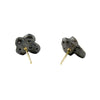 Oxidized Silver Diamond Cluster Studs