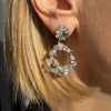 Mixed Diamond Cluster Earrings
