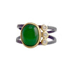 Chrysoprase and Diamond Ring