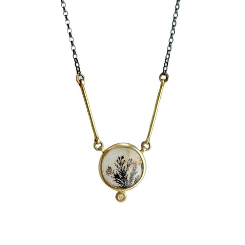 Round Dendritic Agate Necklace