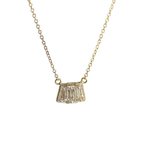 Triple Baguette Diamond Pendant