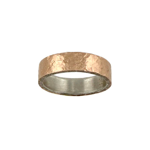 Hammered Rose Gold Band