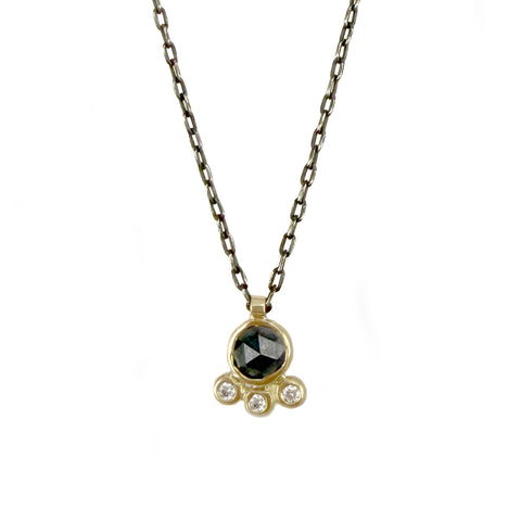 Black and White Diamond Pendant