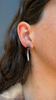 Three Stone & Pearl Dangle Earrings