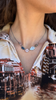 Pink Stone Row Necklace