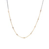 Silver and Gold Diamond Bead Necklace