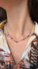 Small Jet Row Necklace