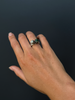 Rough Emerald and Pyrite Ring
