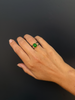 Chrysoprase and Diamond Ring