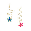 Daisy Popper Pair, Gold, Blue and Pink