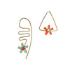 Daisy Popper Pair, Gold, Peach and Blue