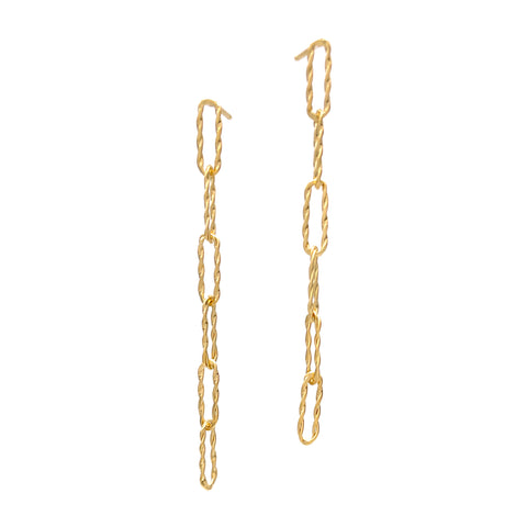 Twisted 6 Link Earrings