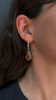 Rutilated Quartz Charm Hoops