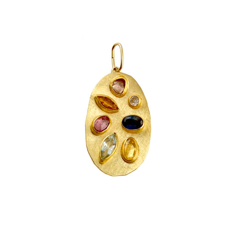 Multi Sapphire Bowl Charm