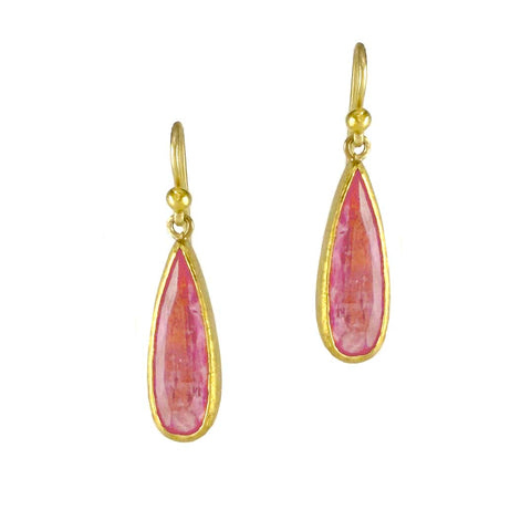 Pink Tourmaline Drop Earrings