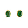 Oval Emerald Studs