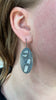 Carved Ellipse Double Band Earrings