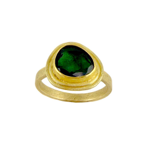 Freeform Green Tourmaline Ring