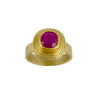 Triple Bezel Ruby Ring