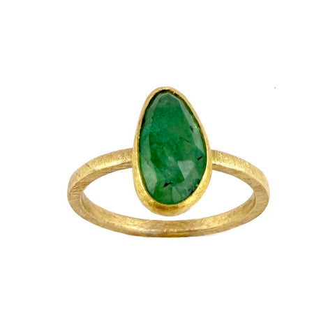 Freeform Emerald Ring