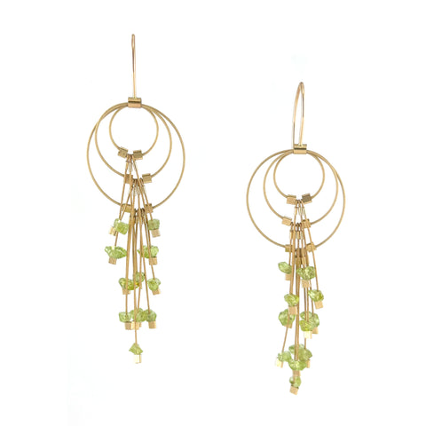 Aerial Hooks with Peridot, Large