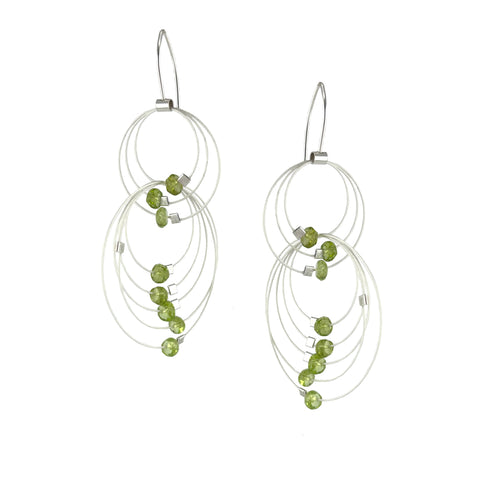 Double Double Hook Earrings with Peridot