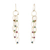 Long Mini Tears Chain Hooks, Tourmaline