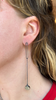 Long Link Prehnite Drop Earrings