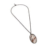 Engraved Reversible Strawberry Quartz Necklace