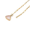 Carved Rose Quartz Lariat Necklace
