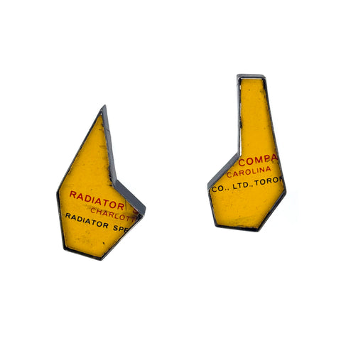 Yellow Tin Mint Earrings
