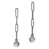 Mini Link Green Kyanite Earrings