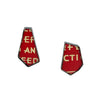 Red Tin Mint Earrings