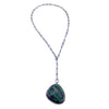 Ruby Zoisite Lariat Necklace