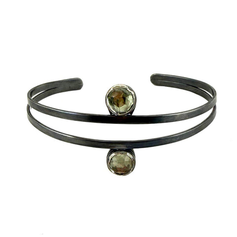 Division Cuff, Green Amethyst